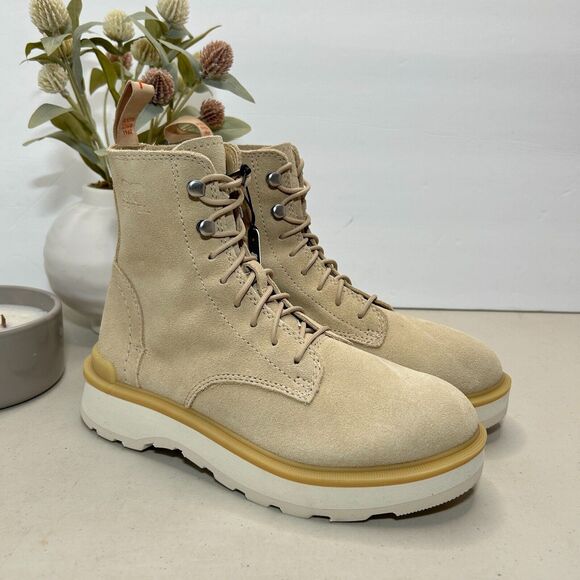 Sorel Hi-Line Lace Up Boot Ceramic/Chalk NL 4879-209 Women's 5.5 NWOB - Picture 1 of 12